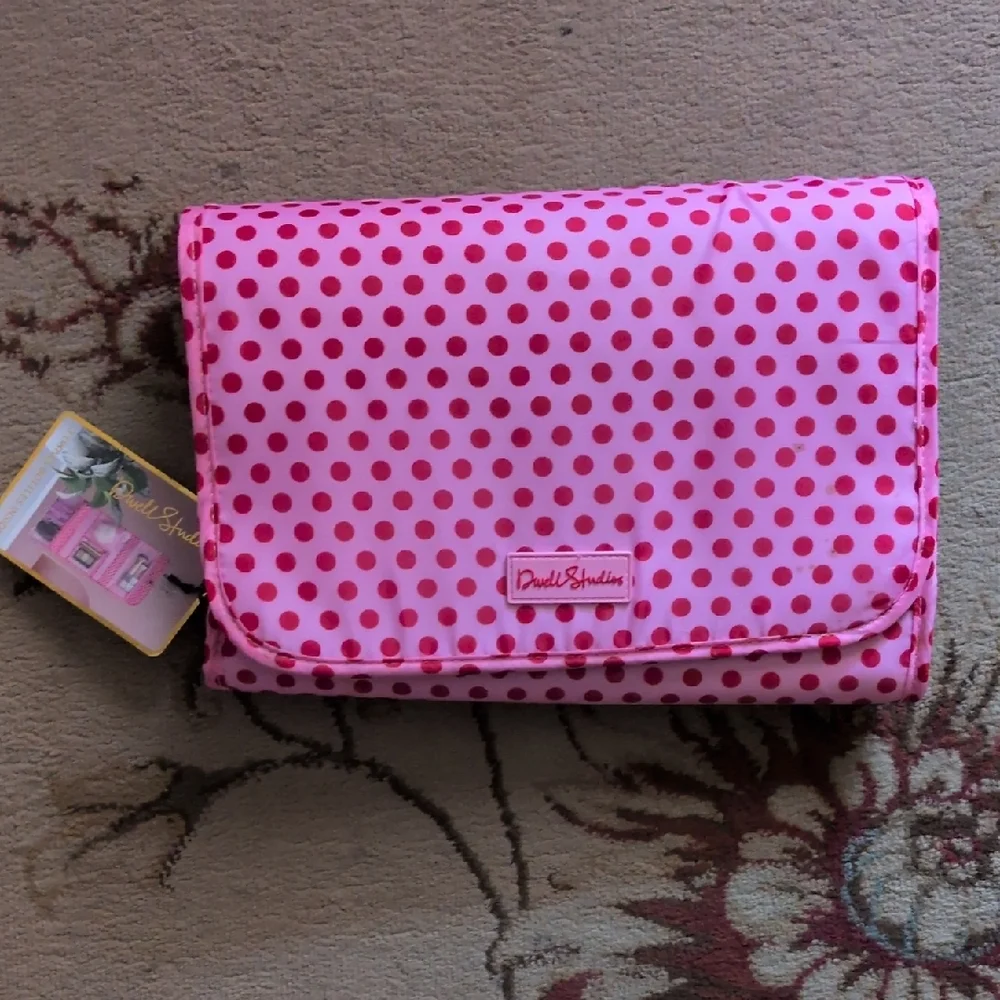 Dwell Studio Pink Polka Dot Hanging Organizer